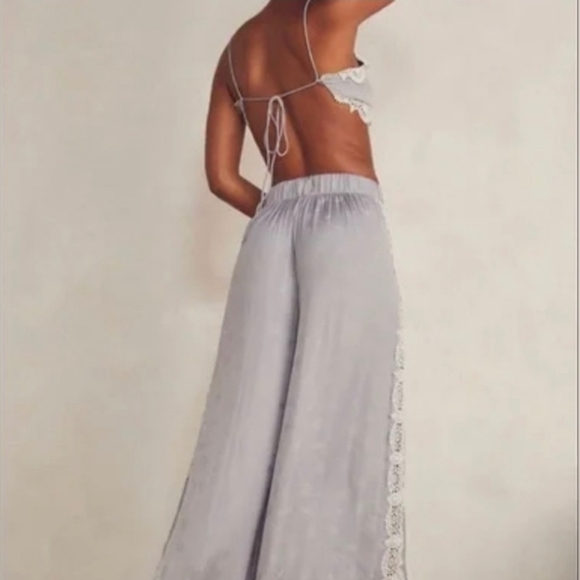 (074) NWOT FP INTIMATELY WHAT'S GOOD LOUNGE PANT - IT BLUE - M - Picture 2 of 9